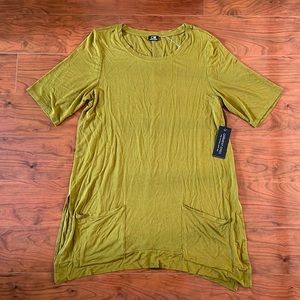 NWT Cable & Gauge Olive Green Tunic Tee Shirt Dress Top